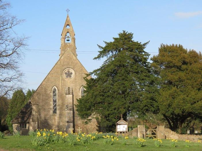 Picture of St Peter's Church, Kington Langley on a Spring Day.